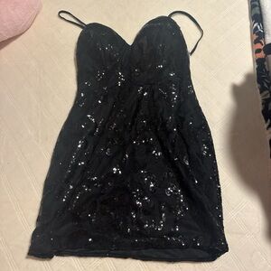 Lucy in the Sky Black Sequin Mini Dress